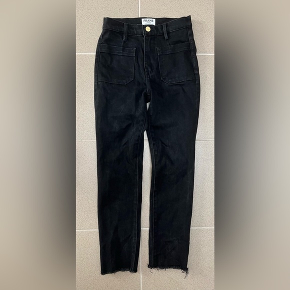 Frame denim black skinny jeans size 25 - Picture 2 of 5